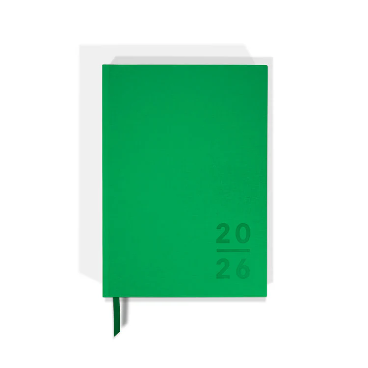 1973 - A5 Green Linen 2026 Diary
