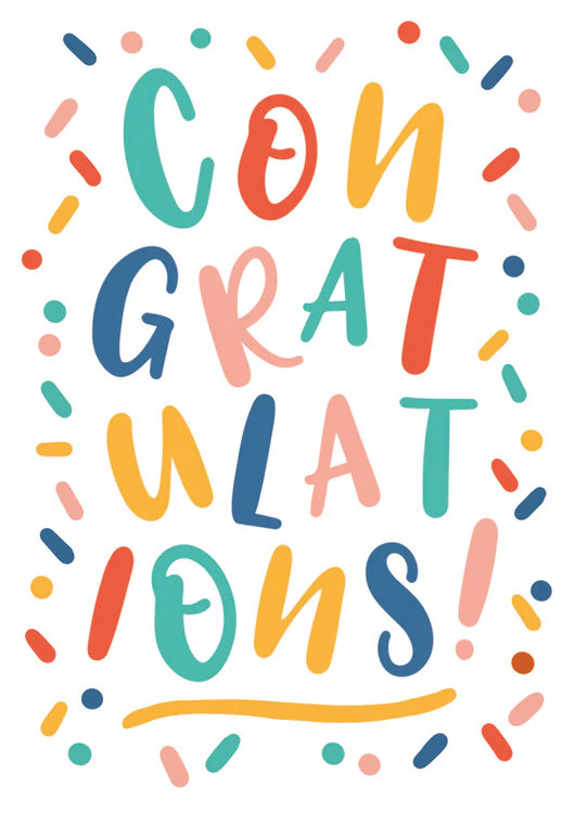 Art File The - Congratulations Text Card