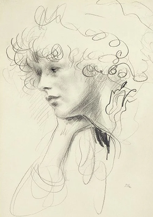 Augustus John - Study of an unknown woman