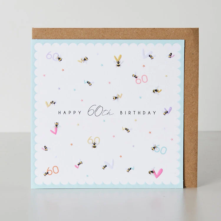 Belly Button - Ditsy 60th Birthday Card