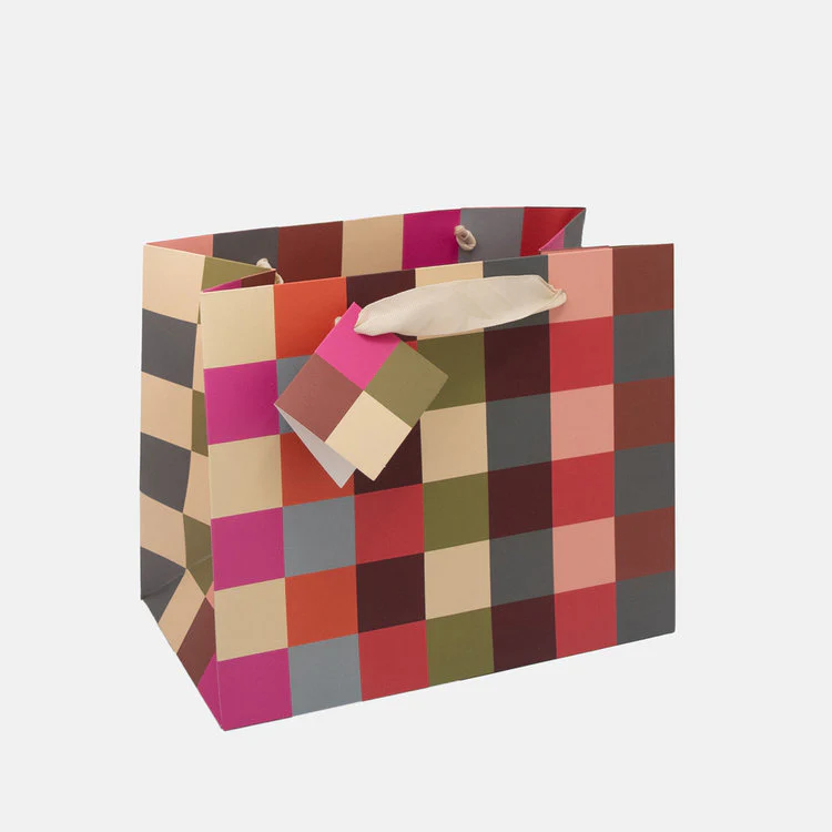 Caroline Gardner - Geo Check Medium Gift Bag