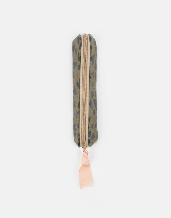 Caroline Gardner - Khaki Heart Pencil Case