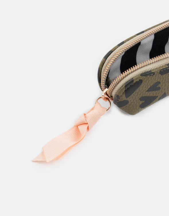 Caroline Gardner - Khaki Heart Pencil Case - Image 3