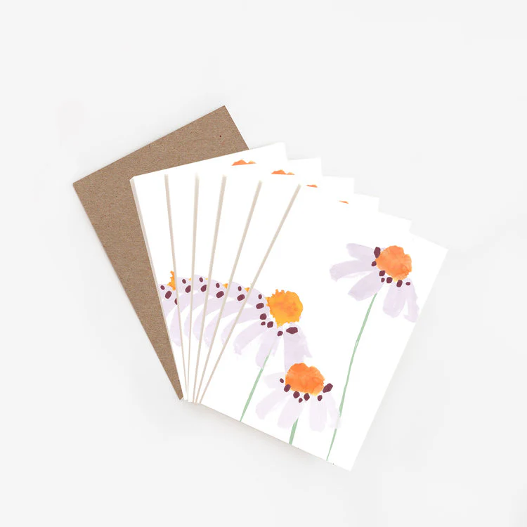 Caroline Gardner - Lilac Watercolour Flowers x6