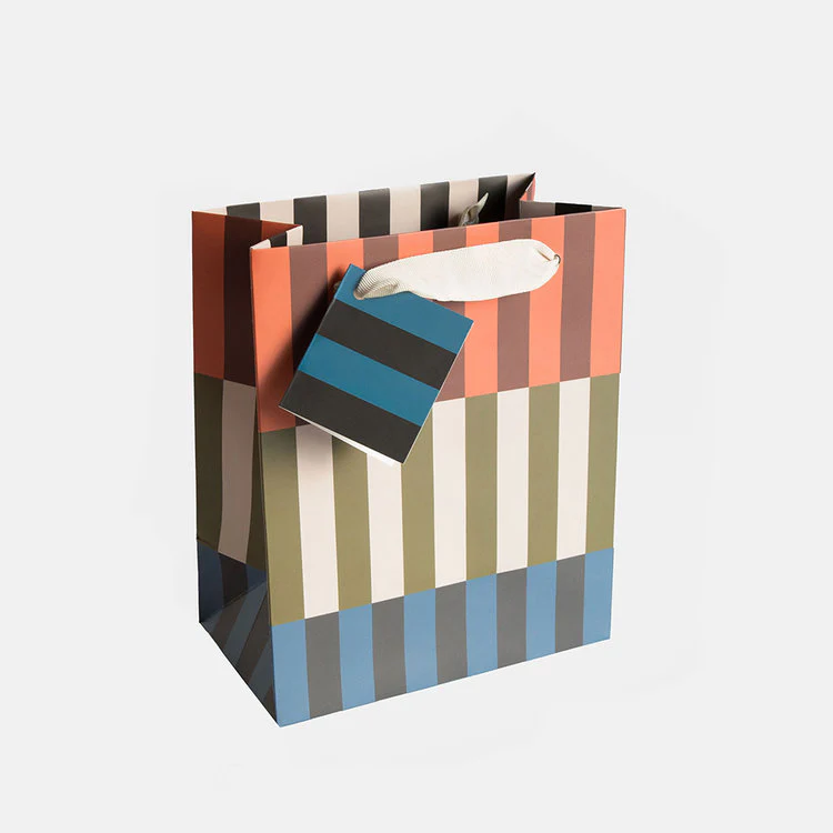 Caroline Gardner - Stripey Medium Gift Bag