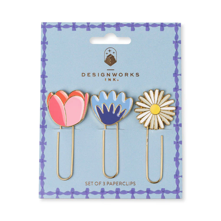 Designwork Collective - 3 Floral Paperclips