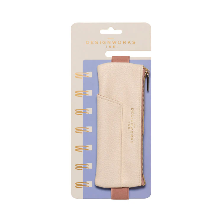 Designwork Collective - Cream And Taupe Pen Pouch