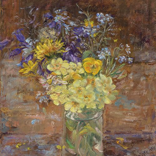 Diana Armfield - Spring Flowers on the Easel Llwynhir