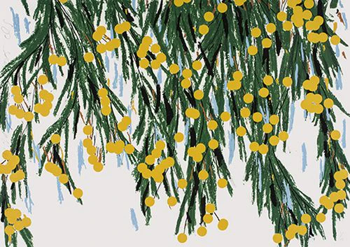 Donald Sultan - Yellow Mimosa