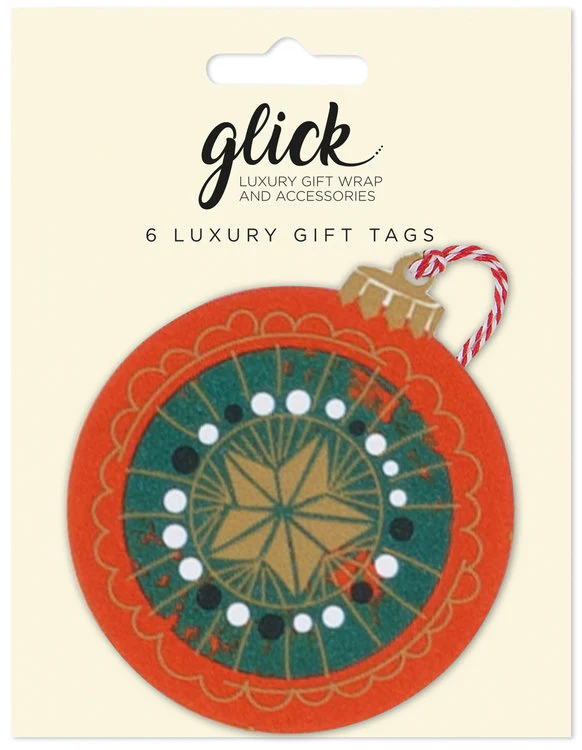 Glick - Ornate Ornament Tag x6