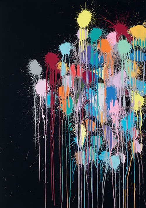 Ian Davenport - Colour Splat Edge (Black)