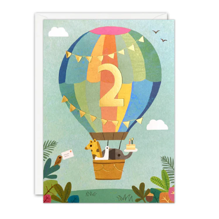 James Ellis Stevens - Age 2 Balloon Acorns Card