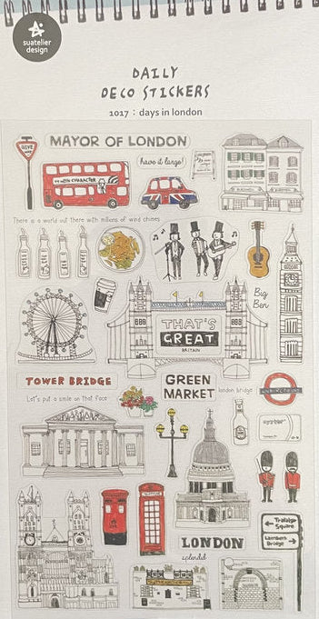 Suatelier - Days In London Stickers