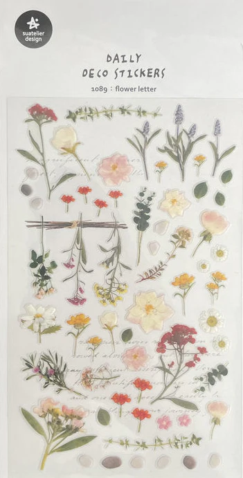 Suatelier - Flower Letter Stickers