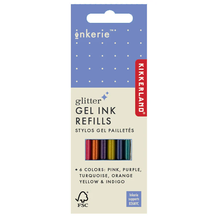 Kikkerland - Glitter Gel Ink Refills