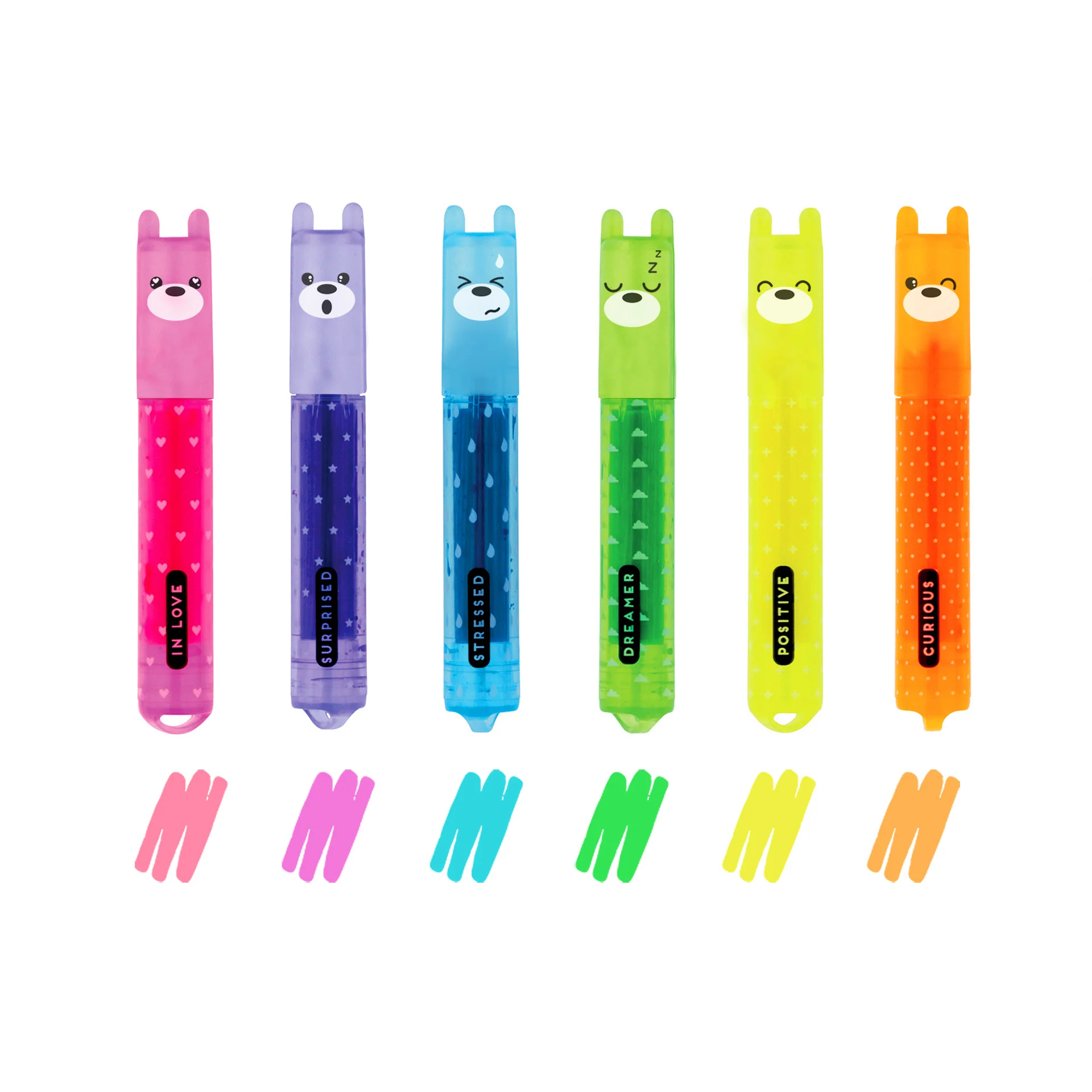 Legami - Legami Mini Highlighters - Teddy's Mood MHKIT3