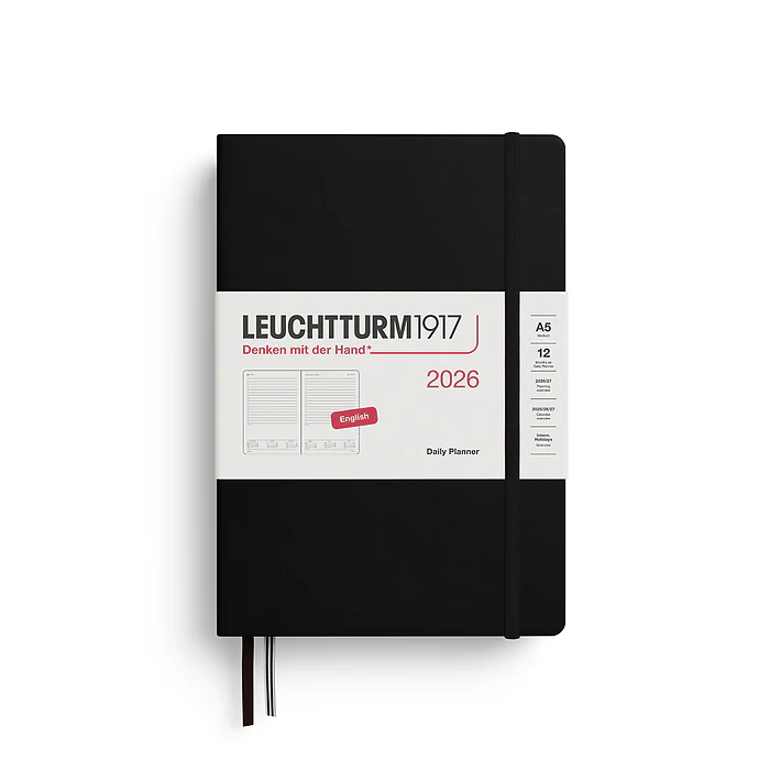 Leuchtturm 1917 - A5 Daily Planner Black 2026
