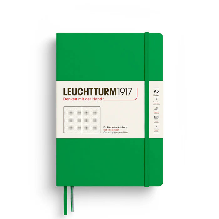 Leuchtturm 1917 - A5 Dotted Notebook - Spring Leaf
