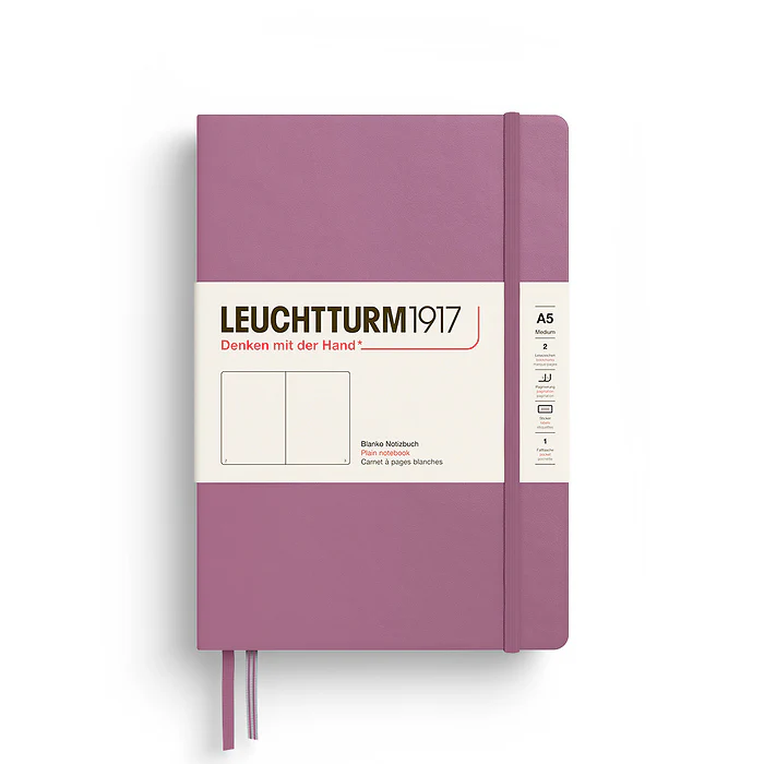 Leuchtturm 1917 - A5 Plain Notebook - Dusty Rose