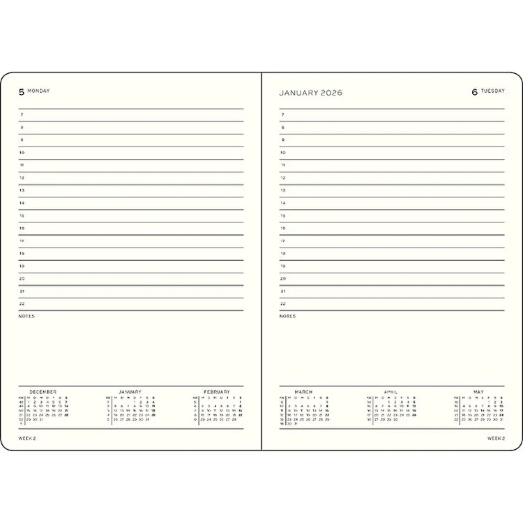 Leuchtturm 1917 - A5 Daily Planner Black 2026 - Image 2