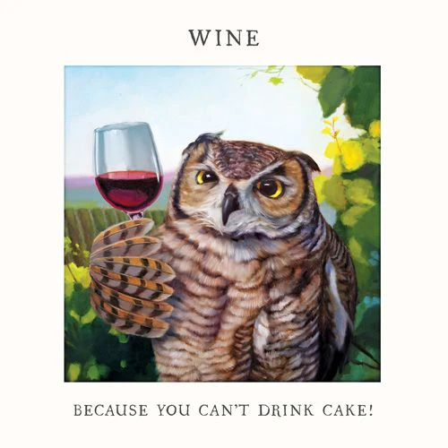 Lucia Heffernan - Owl Drinking Wine