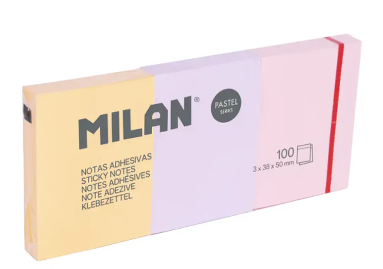 Milan - 3 Pads Pastel Sticky Notes