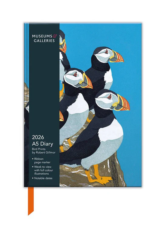 Museums and Galleries - A5 Bird Prints Diary 2026