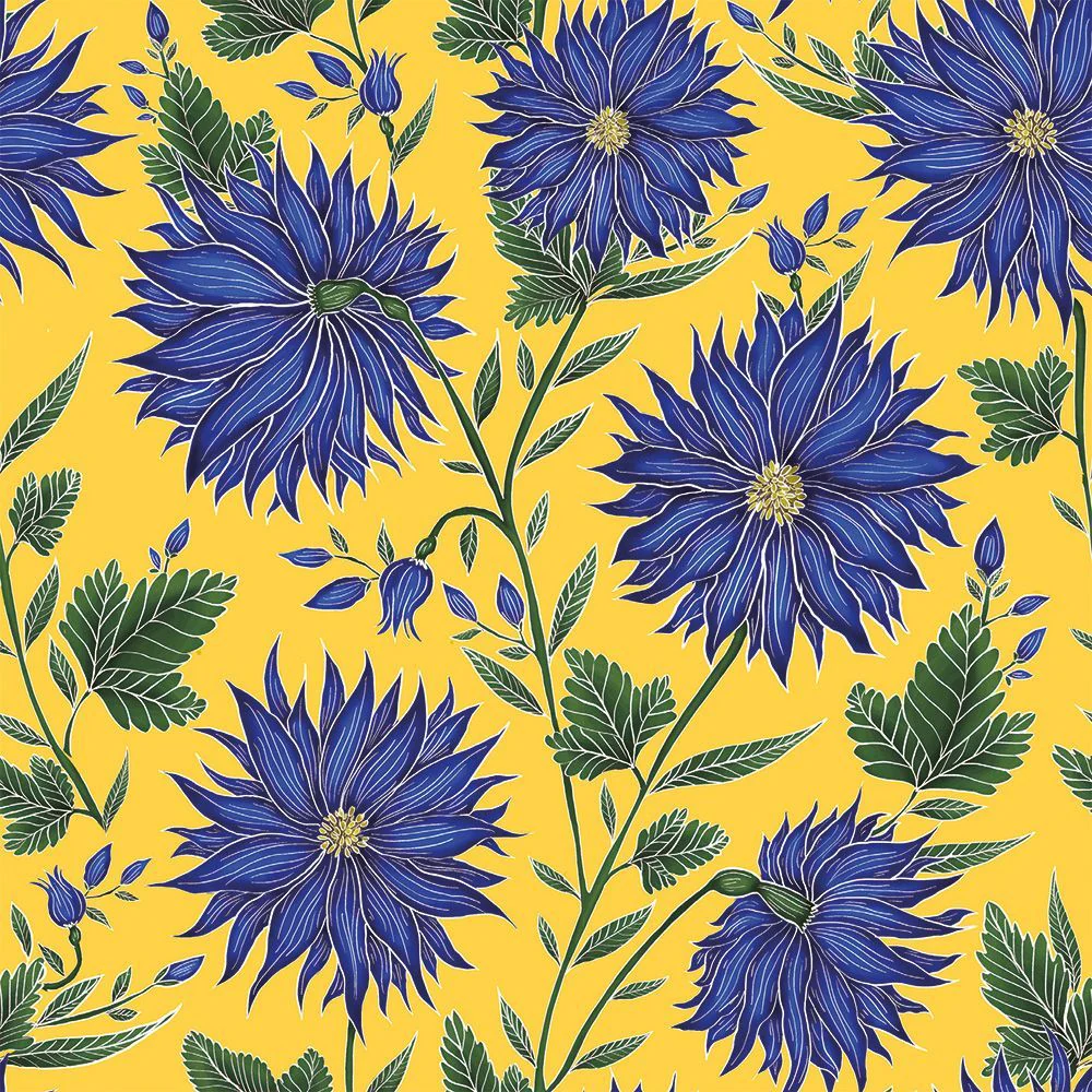 Museums and Galleries - Blue Flowers