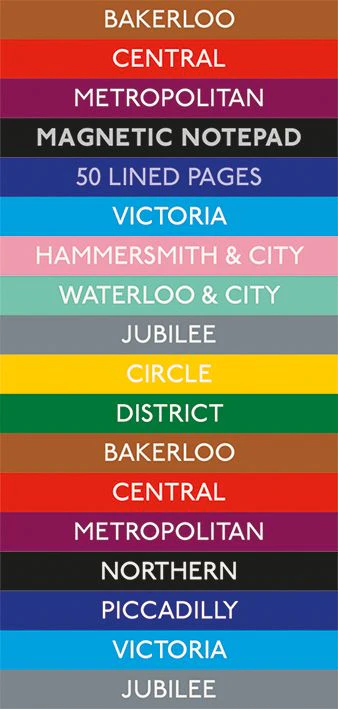 Museums and Galleries - Tube Lines Magnetic Notepad