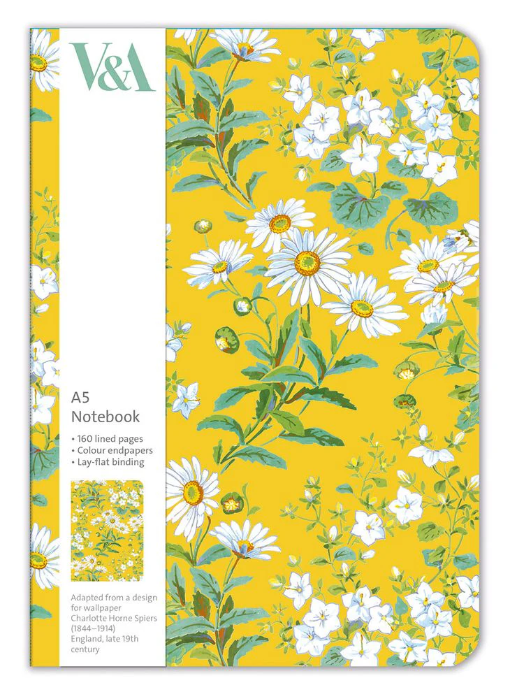 Museums and Galleries - Yellow Flowers A5 Notebook