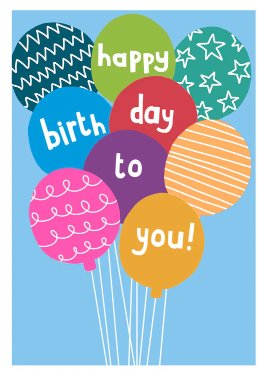 Paper Salad - Birthday Balloons To You