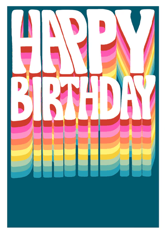 Paper Salad - Birthday Rainbow Shadow