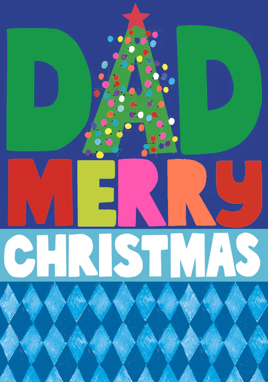 Paper Salad - Dad Merry Christmas