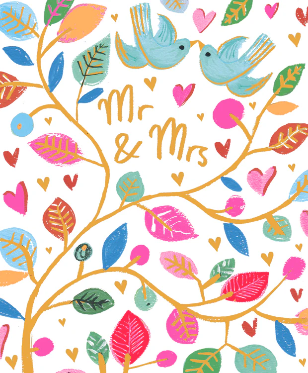 Paper Salad - Mr And Mrs Floral Birds