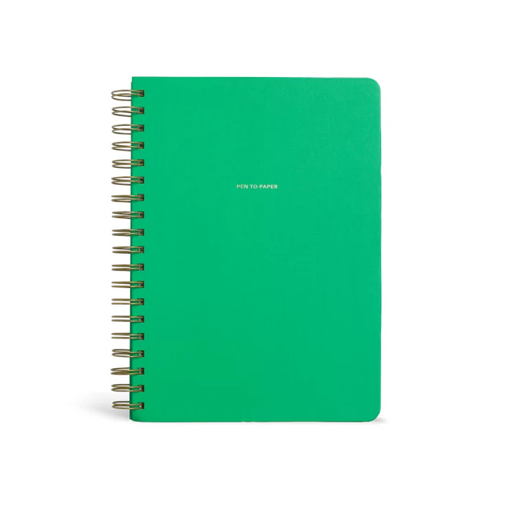 Papier - Pen to Paper Green Spiral Notebook