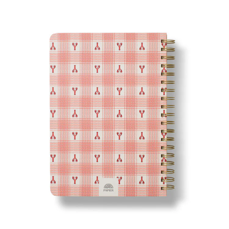 Papier - Lobster Patterned Spiral Recipe Journal - Image 3