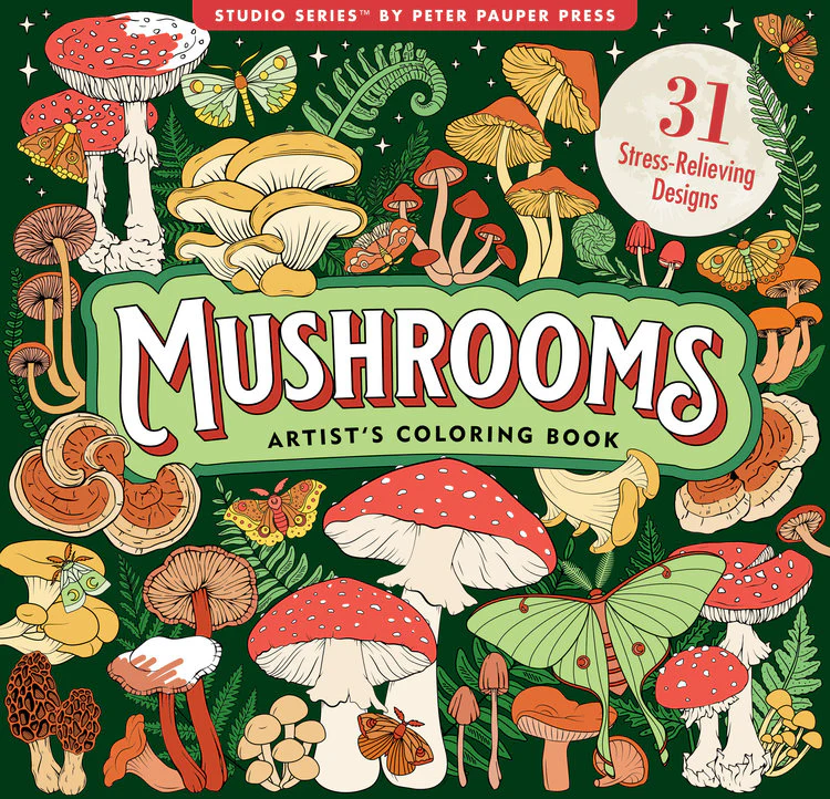 Peter Pauper Press - Mushrooms Colouring book