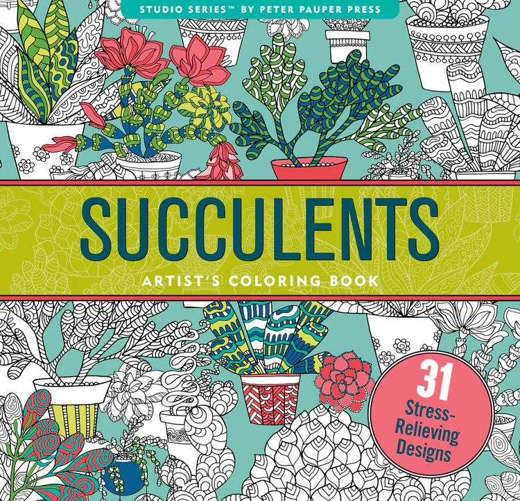 Peter Pauper Press - Succulents Colouring book