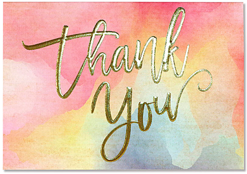 Peter Pauper - Watercolour Thank You Notes x 14