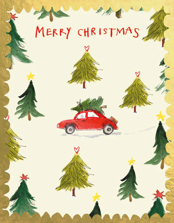 Poet and Painter - Merry Christmas Car/Tree
