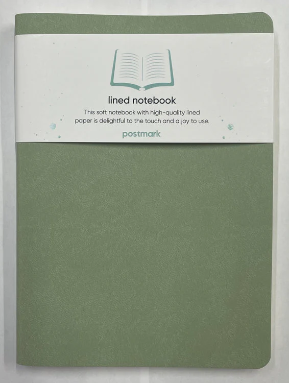Postmark + CIAK - B6 Ruled Notebook Sage / Burgundy