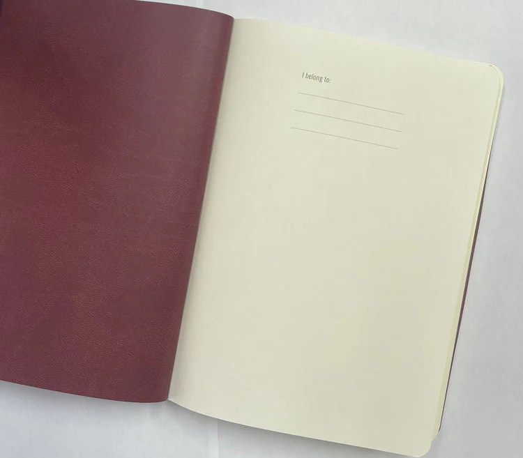 Postmark + CIAK - B6 Ruled Notebook Sage / Burgundy - Image 2
