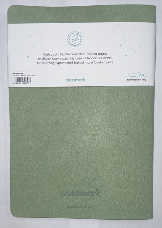 Postmark + CIAK - B6 Ruled Notebook Sage / Burgundy - Image 4
