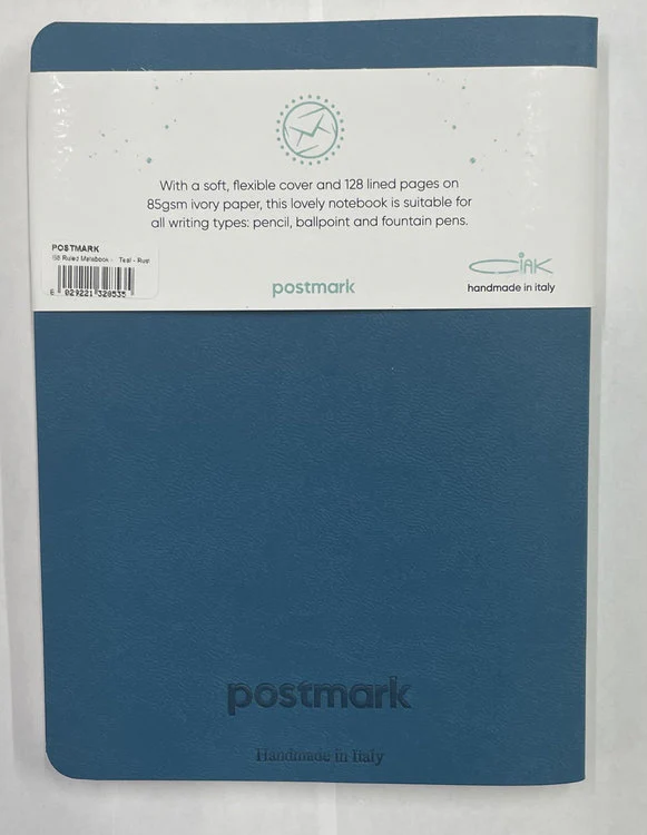 Postmark + CIAK - B6 Ruled Notebook Teal / Rust - Image 4