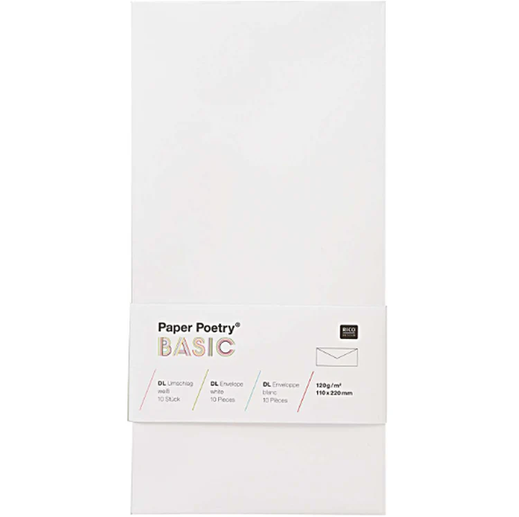 Rico Design - Basic Envelope DL - White