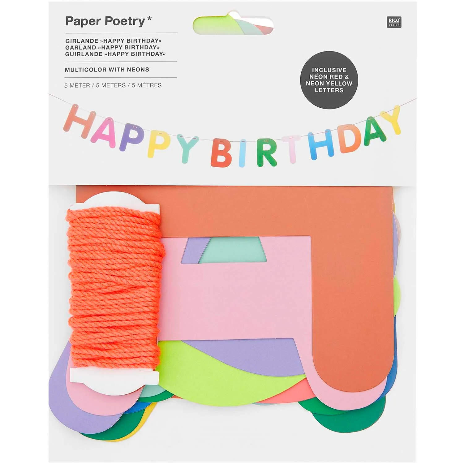 Rico Design - Garland - happy Birthday