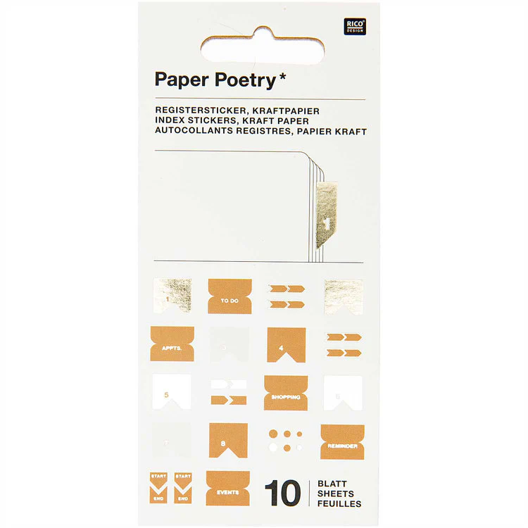 Rico Design - Stickerbook Index Kraft