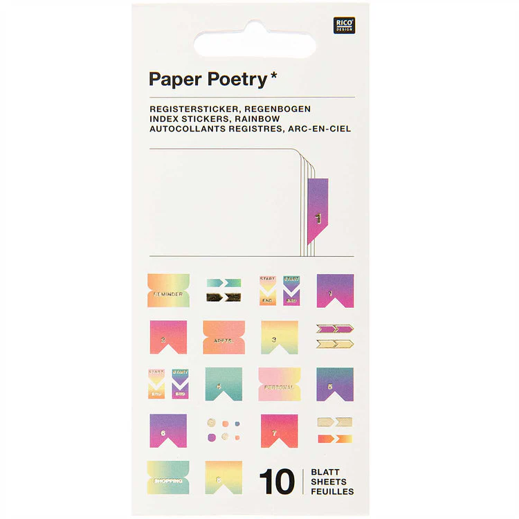 Rico Design - Stickerbook Index Pastel