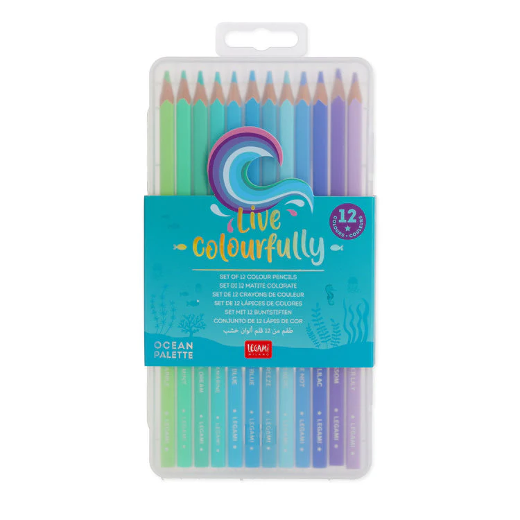 Stone - 12 Colouring Pencils Cyan