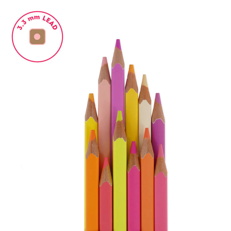 Stone - 12 Colouring Pencils Magenta - Image 3